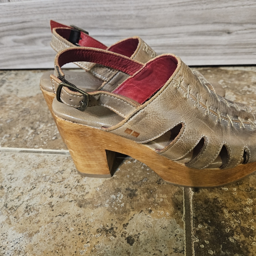 Free People Bed Stu Fontella Platform Clog Sandal  Tan Rustic - Picture 13 of 14